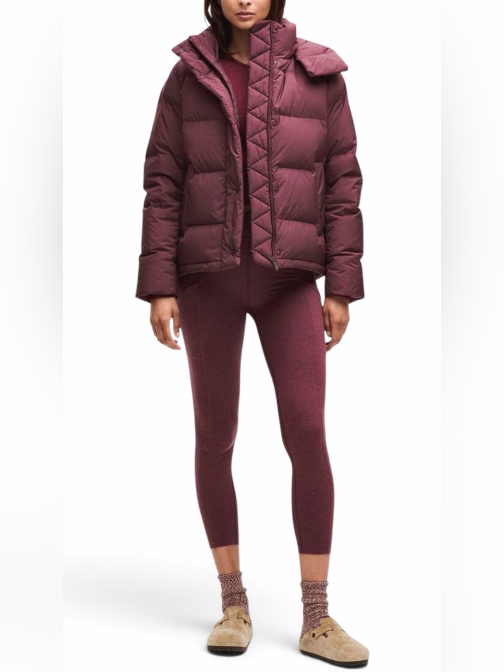 Lululemon – Soft Sueded High-Rise Tight 25” Leggings – Garnet – Sz. 4